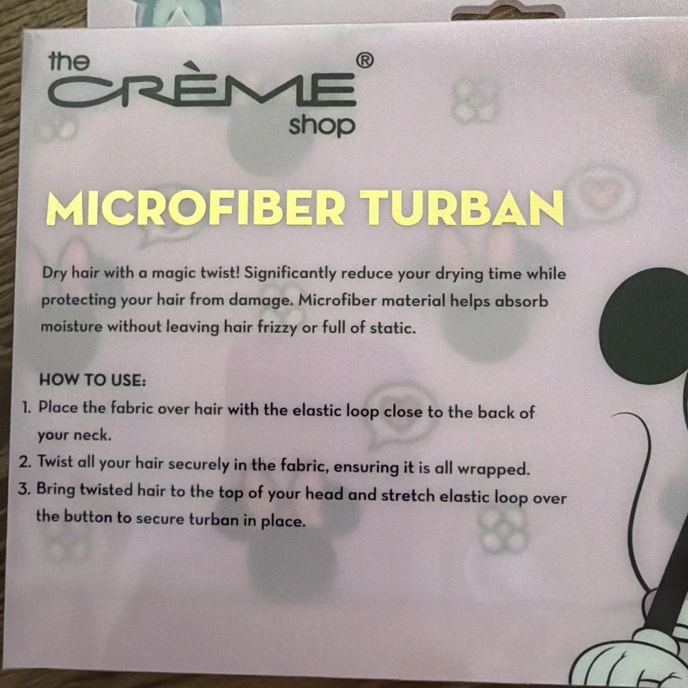 THE CREME SHOP Disney Minnie Mouse Microfiber Turban Purple Cruelty-Free Vegan